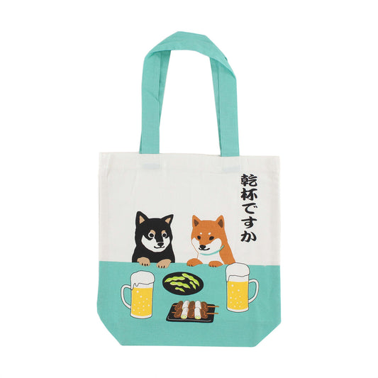 Japanese Shiba Inu Drinking Beer Tote Bag