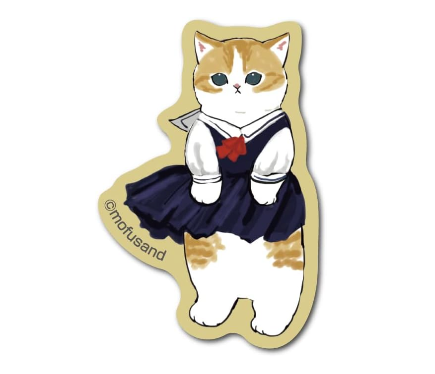 Mofusand Sailor Dress Sticker Small