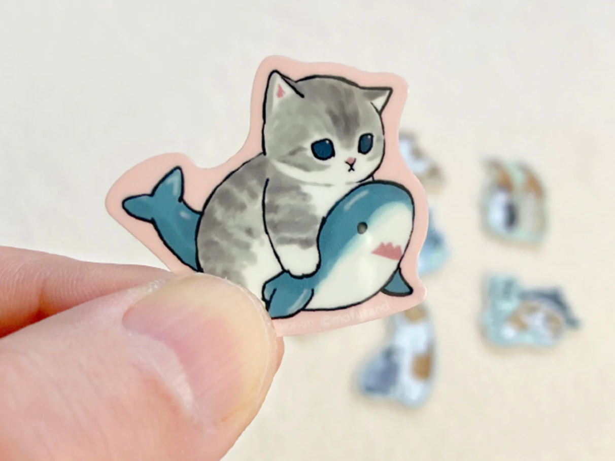 Mofusand Shark Sticker Small