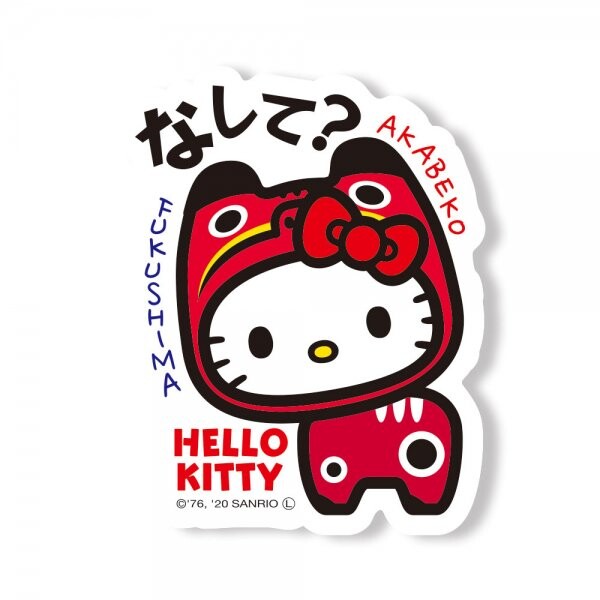 Hello Kitty Sticker Red Cow